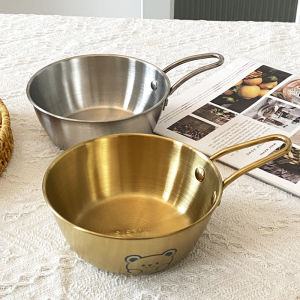 Bát Đựng Cơm Kiểu Hàn Quốc Bằng Thép Không Gỉ 304 Bát Đựng Súp Lạnh Bát Đựng Mì Lạnh Bát Đựng Mì Ý Có Tay Cầm Bát Đựng Mì Lạnh