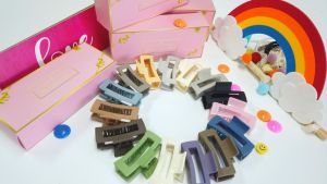 Hairclip for Women Korean Fashion Elegant Style for Women Hair Claw Hairpins for Girls Kids Accessories Matte Solid Color Rectangle Type For All Occasions