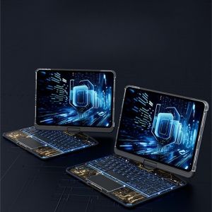 Ốp iPad Xoay Trong Suốt Cho Air5/Pro 11 Inch Bảo Vệ Bàn Phím Chống Sốc Chống Nước Quà Tặng