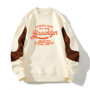 Sweatshirt Crewneck BROOKLYN Sweater Pria Wanita Vintage Fleece Size M - XXL