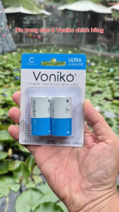 Vỉ 2 viên pin trung Voniko size C LR14 Ultra Alkaline 1.5V hàng chính hãng