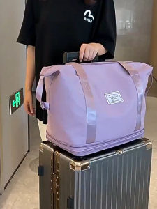 Large Capacity Travel Bag Universal Wheel Folding Duffel Bag Waterproof Expandable Luggage Bag for Travel