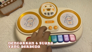 Mainan 2 IN 1 Piano Drum Elektrik Anak dengan Lampu Mainan Musik Edukasi Anak