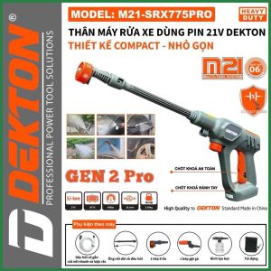 Thân máy rửa xe pin Dekton M21-SRX775PRO Motor #775 máy cầm tay dùng pin màu xám olive