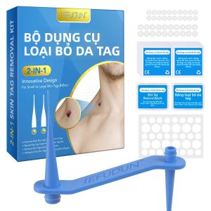 Bộ Dụng Cụ Loại Bỏ Vết Bớt Da Hai Đầu 2 Trong 1 Dành Cho Vết Bớt Da 2-8mm Loại Bỏ An Toàn Không Cần Điện Bằng Nhựa Kèm Tăm Bông Làm Sạch