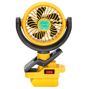 Quạt Kẹp Không Dây Dewalt 20V & 60V Dual USB Xe Đẩy Di Động Quạt Cắm Trại Ngoài Trời 2 Tốc Độ Pin Không Bao Gồm