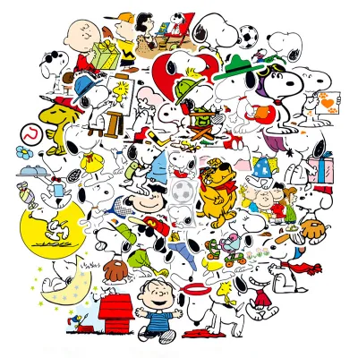 Cute Snoopy Cartoon Waterproof Stickers 100 Sheets