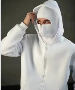 Men and Women Balaclava Y2K Gothic Harajuku Spring Autumn Winter New Item Double Hooded Sweatshirt Men Hooded Mask Zipper Jacket