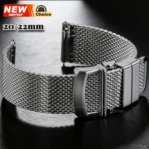 New 0.8Mesh Milanese Stainless Steel Watch Band 20mm 22mm for Seiko Bracelet for IWC Belt Universal Smartwatch Replacement Strap