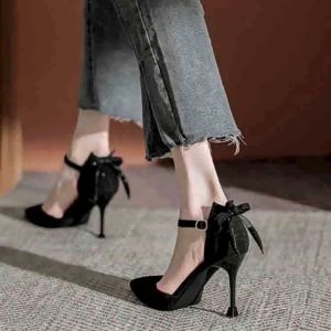 Cbox 2024 High wheels Womens fine high heel temperament summer pointed tender single shoes