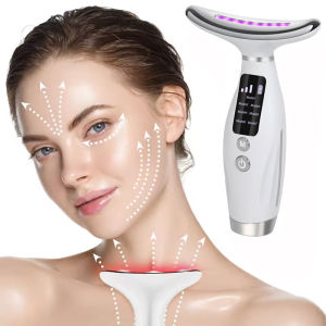 Máy Mát Xa Mặt Và Cổ 7 Màu Với Thiết Bị Làm Đẹp Có Thể Sạc Lại Bằng Dòng Điện Siêu Nhỏ EMS Để Chăm Sóc Mặt Cổ Vai Nâng Cơ Chống Nhăn Làm Săn Chắc Da