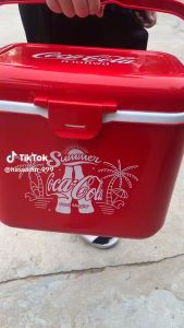 กระติกโค้ก 18ลิตร มีกีอก มีหูหิว สวยๆ สำหรับบริเวณ ปกติ