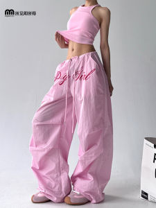 Quần Ống Rộng Phong Cách Mỹ Cổ Điển Cho Nữ Mùa Hè 2025 Quần Ống Rộng Thiết Kế Mới Dáng Chữ a Quần Thường Ngày Bằng Nylon