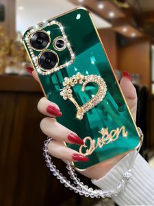 Xiaomi Redmi Note13R Womens Turbo3 Luxury Diamond-Embedded Silicone Protective Case Ultra-Thin Anti-Fall Fashionable Soft Shell