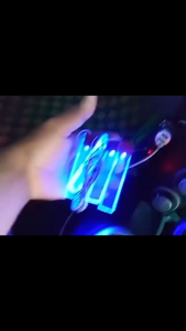 汽车氛围灯 Car LED Ambient Light 4 in 1 Blue Interior Atmosphere Strip USB 12V Decoration Lamp Floor Neon Accessories