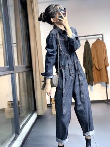 กางเกงยีนส์ทรงตรงแฟชั่นสำหรับผู้หญิง กางเกงขายาวทรงหลวม สไตล์ฤดูใบไม้ผลิ 2025 กางเกงยีนส์ทรงสลิมฟิตสำหรับใส่ทำงาน