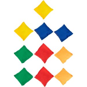 10 Pcs Mini Bean Bags Colorful Portable Cloth Sandbag Toss Toy for Kids Interactive Plaything for Fun Sports Outdoor Family Game