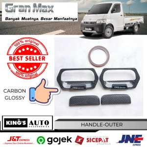 Paket Handle Outer Pintu Cover Pengaman Pintu Grandmax TRD Carbon Glossy