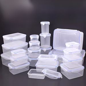 Sealed Freshness Food-Grade Microwaveable Refrigerator Storage Plastic Bento Box Large