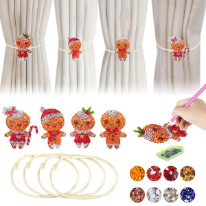 other | 4-Piece Diamond Painting set curtain rope Christmas Pattern acrylic material Household necessities Christmas Decoration use