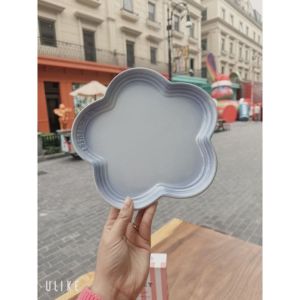( Tách lẻ 1) đĩa hình hoa 5 cánh le creuseet cầu vồng 23 cm các màu