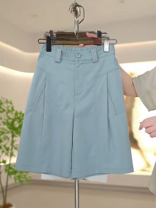 MEITESIJIAONU | Blue A-line Shorts Loose Wide-leg High-waist Slimming Thin Summer New Womens Casual Pants