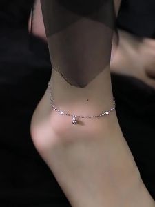 Minimalist Silver Color Anklet Bracelet On The Leg Fashion Beads Girls Anklets Barefoot For Women Leg Chain Beach Foot Jewel