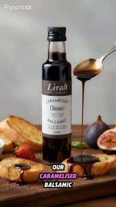 Carton Deal : Lirah Caramelised Classic Balsamic Vinegar 250ml x 8 Bottles | Australian Made | Thick Sticky & Sweet