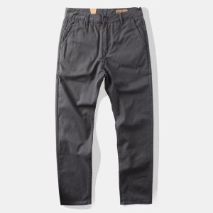Heavyweight Pure Cotton Straight Leg Loose Work Pants Outdoor Mens Casual Black Long Trousers Large Size American Khaki