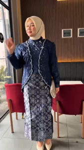 Kebaya Modern Tile Payet Viral Kebaya Pesta Kondangan Lamaran Kebaya Wisuda Remaja Set Songket Kaleo