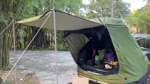 กลางแจ้ง Self-เกมขับรถบาร์บีคิว Tailgate กันสาดเต็นท์เหมาะสำหรับขนาดเล็กและขนาดกลางสำหรับการเดินทางยานพาหนะ Off-Road ยาน