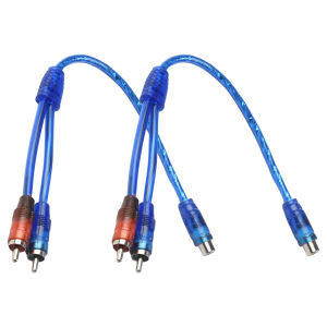 Bộ 2 Dây Cáp Âm Thanh RCA 12 Inch Bộ Chia Chữ Y 1 Đầu Cái Sang 2 Đầu Đực Dùng Cho Âm Thanh Gia Đình Máy Tính