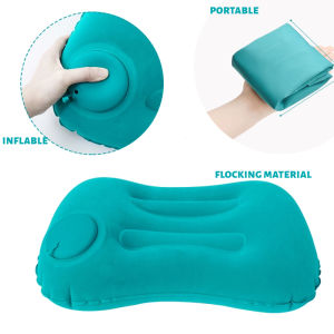 Portable Flocking Inflatable Square Pillow Multifunctional Outdoor Camping Travel Light Cushion Pillowchildrens pillow