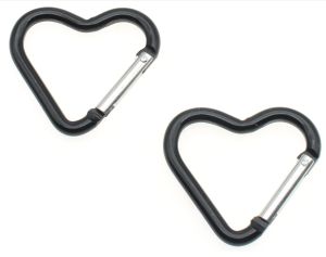 คลิปหนีบอะลูมิเนียมรูปหัวใจ ที่เกี่ยวพวงกุญแจ คาริบีเนอร์ แหวนอะลูมิเนียม คลิปปีนเขา สำหรับเปลญวน สายจูงสุนัข
