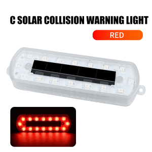 KEVANLY | 1/2x Solar Powered Anti Rear-end Security Light Car ATV Warning Flashing LED Light Car Warning Signal Lamp Universal Motor Light