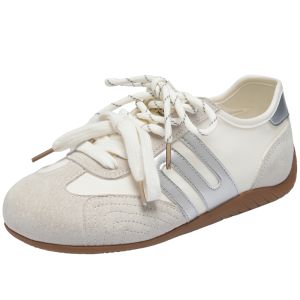 Agsdon | Thick Sole Breathable Ballet Design Versatile White Shoes
