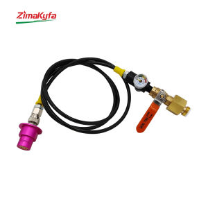 CO2 Hose 1.5M Long for Sodastream Quick Connect DUO Terra Art Soda Machine to External Bottle Tank W/Flow Control Ball Valve