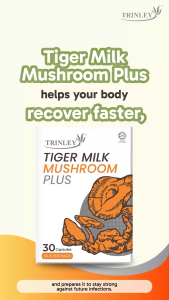 Trinley TigerPro Tiger Milk Mushroom Plus (30 capsules) for Respiratory Lung & Immune Support