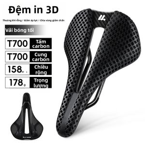 West Biking | Đệm Saddle Mũi Ngắn In 3D từ Sợi Carbon