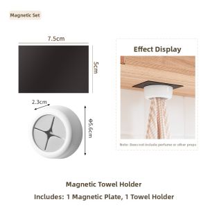 MRUN | Magnetic Toothbrush Holder Wall Mounted No Drilling Water Draining Family of Four