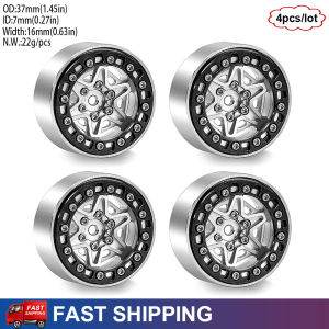 ONEVAN | 4pcs 1.3" Metal RC Crawler Beadlock Wheel Rims 37*16mm For 1/18 Traxxas TRX4M 1/24 Axial SCX24 AX24 FCX24 FCX24M Upgrade Parts