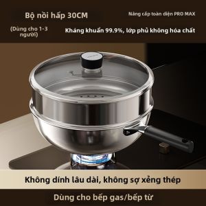 YIZHIFU | Chảo Phẳng Đáy Không Dính Không Lớp Phủ Dùng Cho Gia Đình Tương Thích Bếp Gas & IH