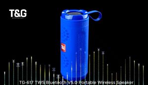T&G TG-617 TWS Bluetooth V5.0 support TF Card USB AUX In FM Radio Function Portable Super Bass Speaker