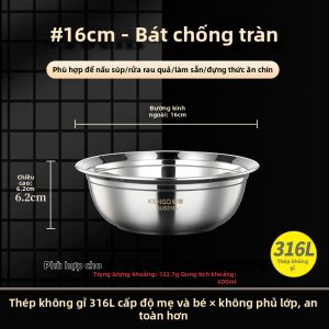 RONGCHUAN | Bát Đa Năng Inox 316L Dày Thực Phẩm