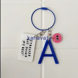 Gantungan Kunci Akrilik Kanavaia Customizable Letter Acrylic Keychain - Set 1 (Quotes)
