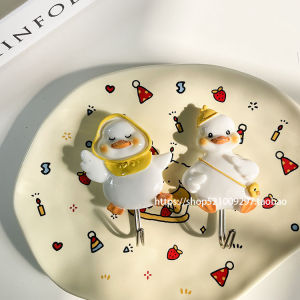 Duck DIY Hook Không Dính Đồ Trang Trí Nhà Đồ Trang Trí Nhà Bằng Ráy Nhựa Dễ Thương Không Ghi Phạt Cho Nhà Bếp Và Vệ Sinh