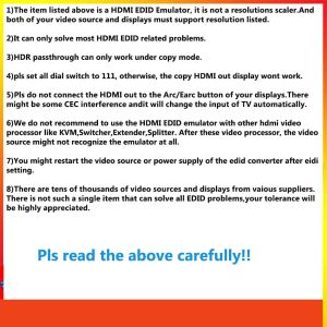 HDMI EDID Manager 4K 60Hz HDMI EDID Doctor HDMI EDID Feeder HDMI EDID Emulator Emulation HDMI 2.0 Converter HDCP 2.2 to 1.4
