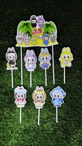 Topper cake labubu happy birthday hiasan kue