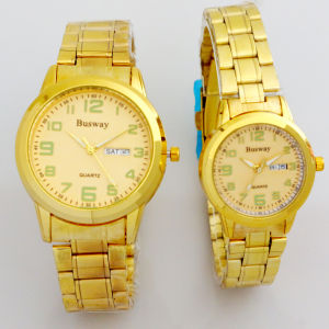 2020 New JHLF Business Couples Watch Round Dial Quartz Movement Titanium Alloy Case Steel Strap Night Light Promotion for High School Students