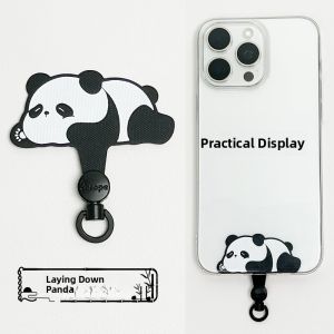 Arope New 360 Degree Rotating Cartoon Panda Phone Case Clip Lanyard Connector Charging Port Fixed Washer Mobile Phone Accessories